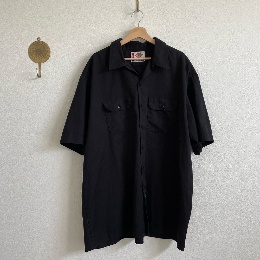 Dickies Black Button-up Work Shirt - Size 3XL